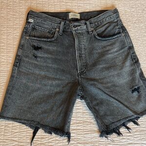 Citizens Of Humanity Camilla Faded Black Jean Shorts